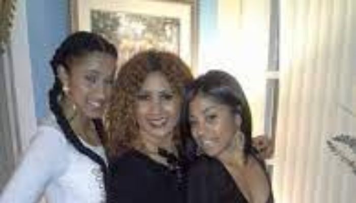 Clara Almanzar with her two precious daughters, Cardi B, and Hennessy Carolina.